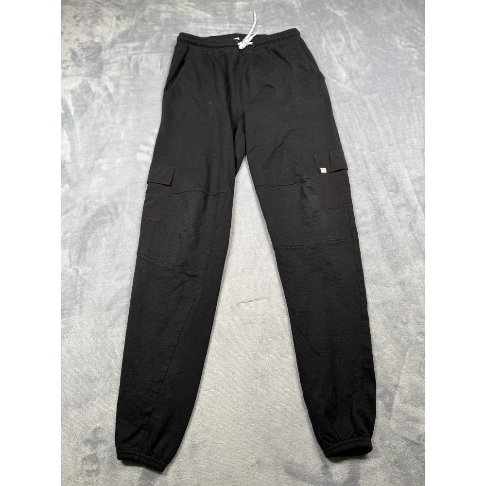 Sovereign Code Fleece Joggers Boys XL (18-20) Black High Rise Cargo Drawstring